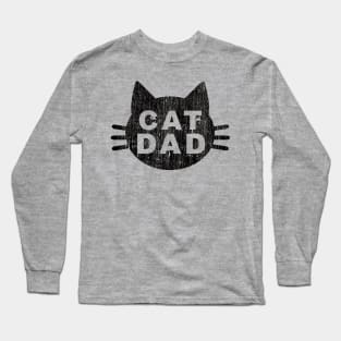 Cat Dad Silhouette \\ Vintage Art Long Sleeve T-Shirt